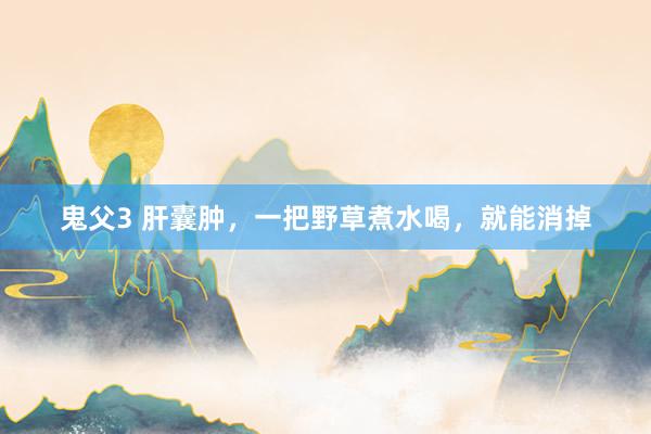鬼父3 肝囊肿，一把野草煮水喝，就能消掉